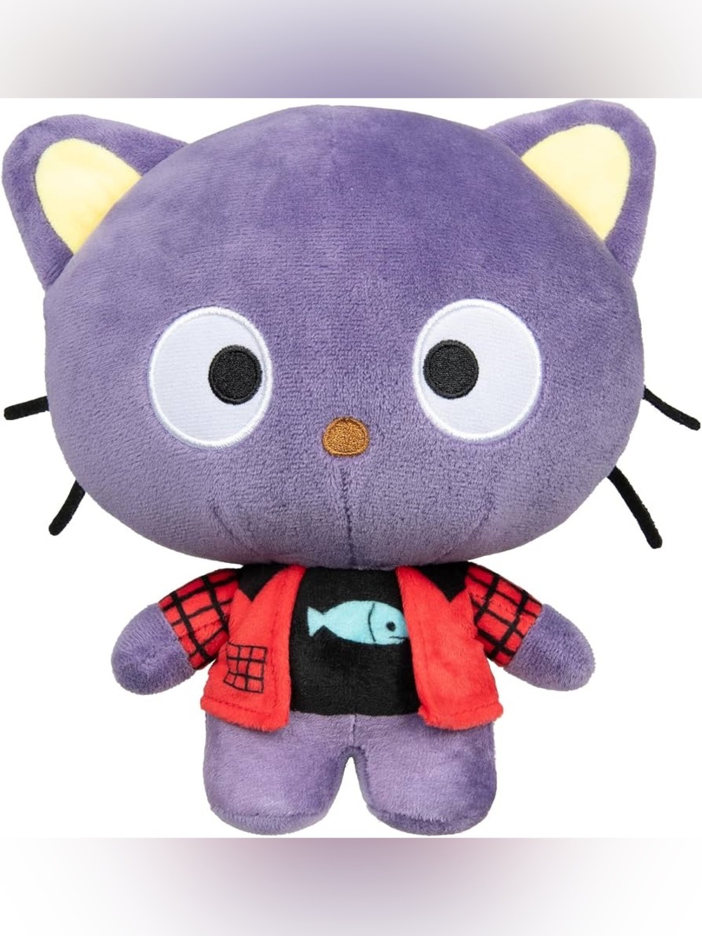 Hello Kitty Batman Plush Purple Cat Toy with Red Jacket - Pet Cat Plush